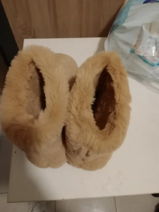 Zapatillas Botas Peludas Beige Marrón,tex 39