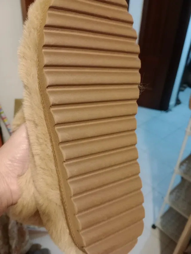 Zapatillas Botas Peludas Beige Marrón,tex 39