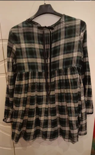 Vestito Zara a quadri verde
