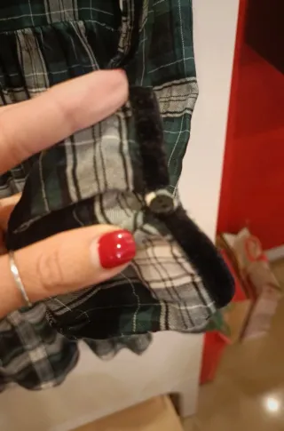 Vestito Zara a quadri verde