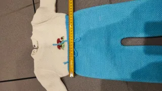 Vestito neonato maglia bianco e blu