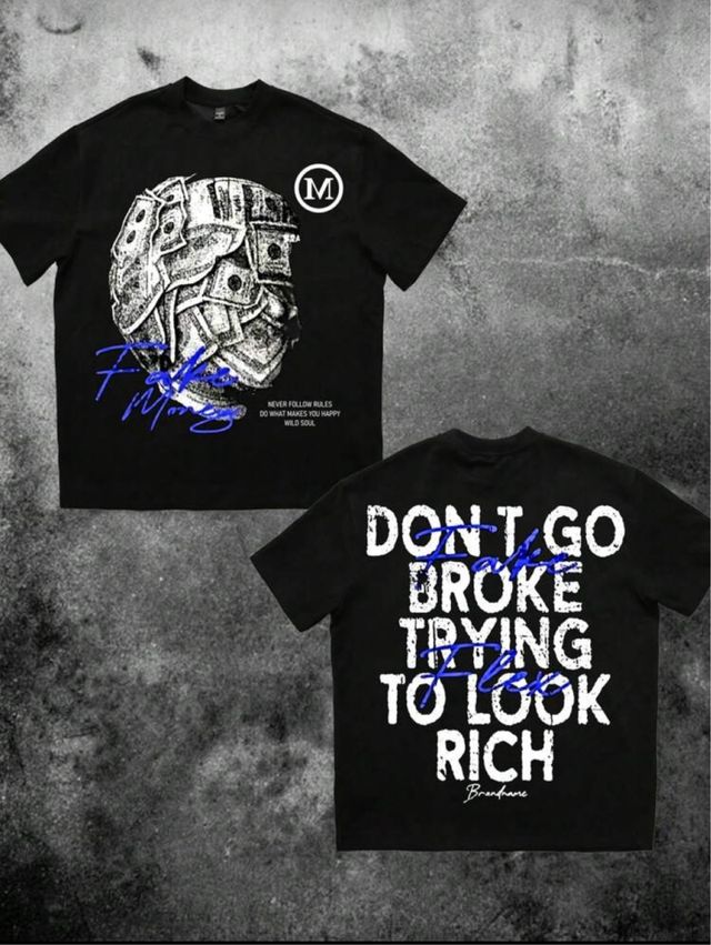 Camiseta Negra con Diseño Money