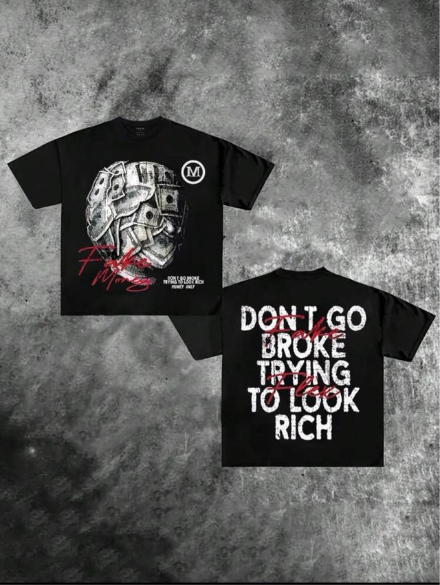 Camiseta Negra con Diseño Money