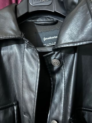 Chaqueta Stradivarius Negra Talla S oversize