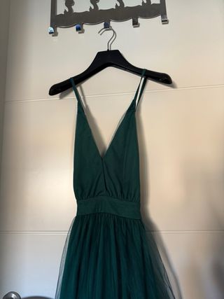 Vestido largo verde para graduación o evento