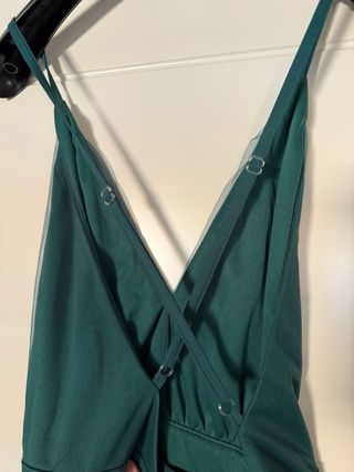 Vestido largo verde para graduación o evento