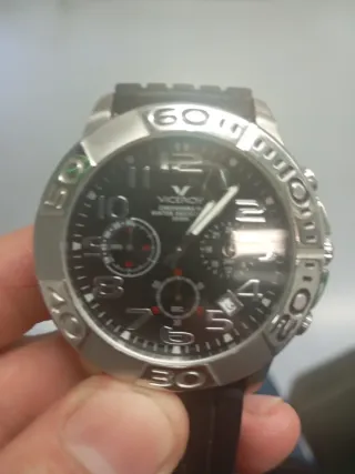 Reloj Viceroy Hombre Negro y Plateado
