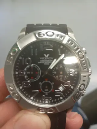 Reloj Viceroy Hombre Negro y Plateado