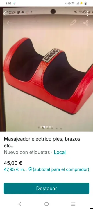 Masajeador Electrónico Pies Rojo