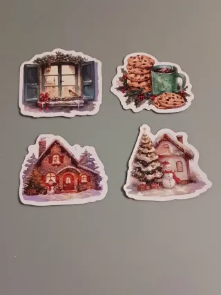 Conjunto com 50 Autocolantes de Natal