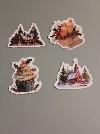 Conjunto com 50 Autocolantes de Natal