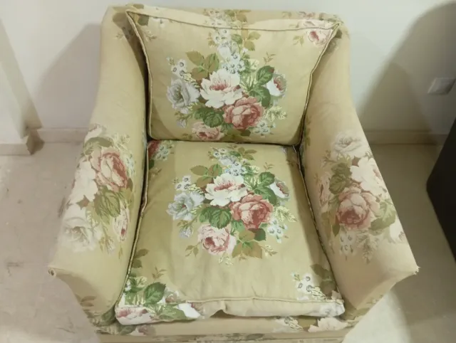 Sillones tapizados individuales florales
