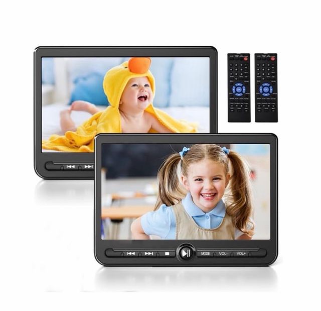 Lettore DVD USB portatile per auto, confezione da 2