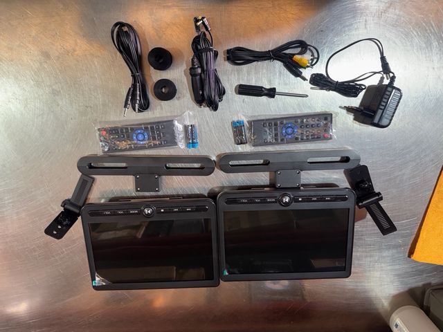 Lettore DVD USB portatile per auto, confezione da 2