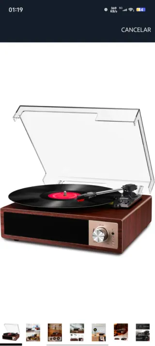 Giradischi vinile vintage Bluetooth
