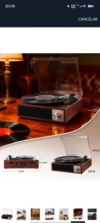 Giradischi vinile vintage Bluetooth