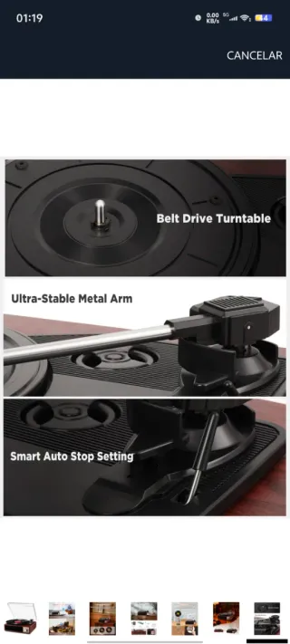 Giradischi vinile vintage Bluetooth