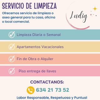 Limpieza de pisos turísticos y vivienda.