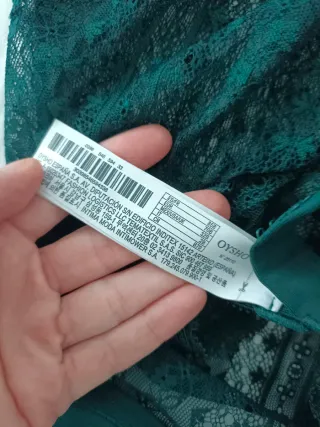 Body encaje verde Oysho Talla S