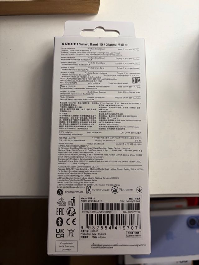 Xiaomi Smart Band 10 Negra PRECINTADA