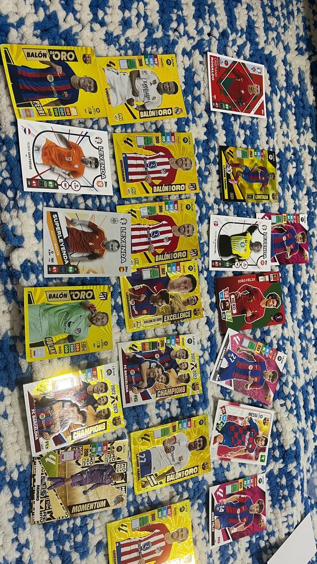Lote Cartas Fútbol Balón de Oro Leyenda
