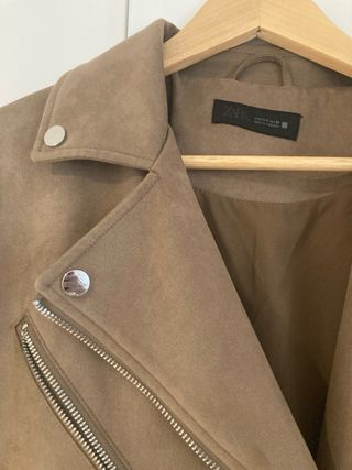 Chaqueta Zara Ante Mujer Beige