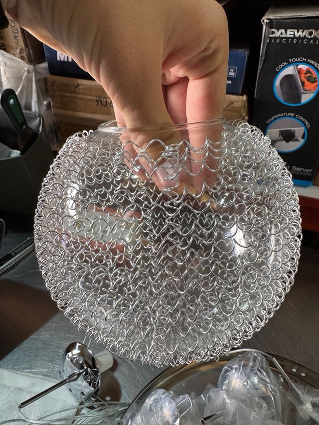 Lampada a sospensione a 10 sfere in cristallo design