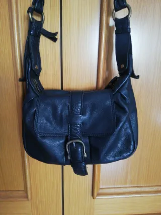 Bolso piel vacuno negro