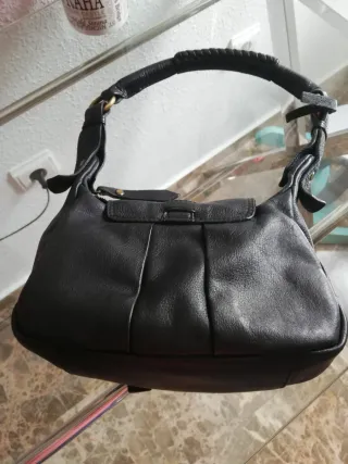 Bolso piel vacuno negro
