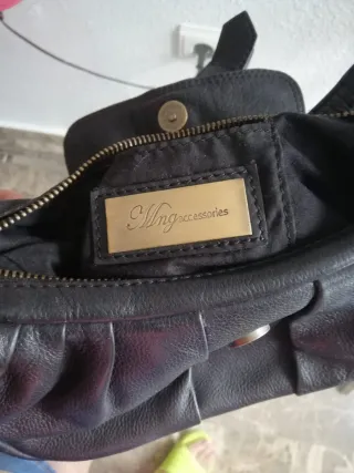 Bolso piel vacuno negro