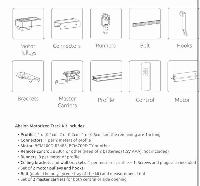 Binario per tende motorizzato intelligente