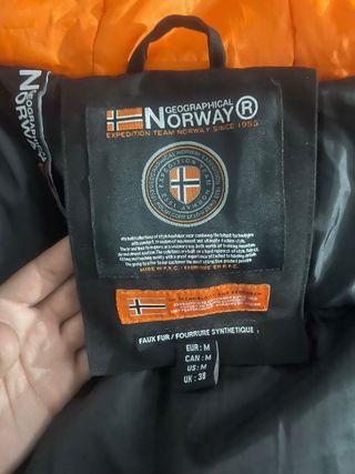 Chaqueta Geographical Norway Negra Talla M