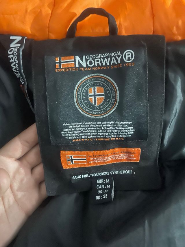 Chaqueta Geographical Norway Negra Talla M