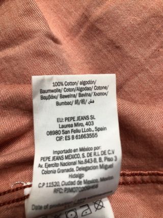 Camisa de hombre Pepe Jeans Nueva