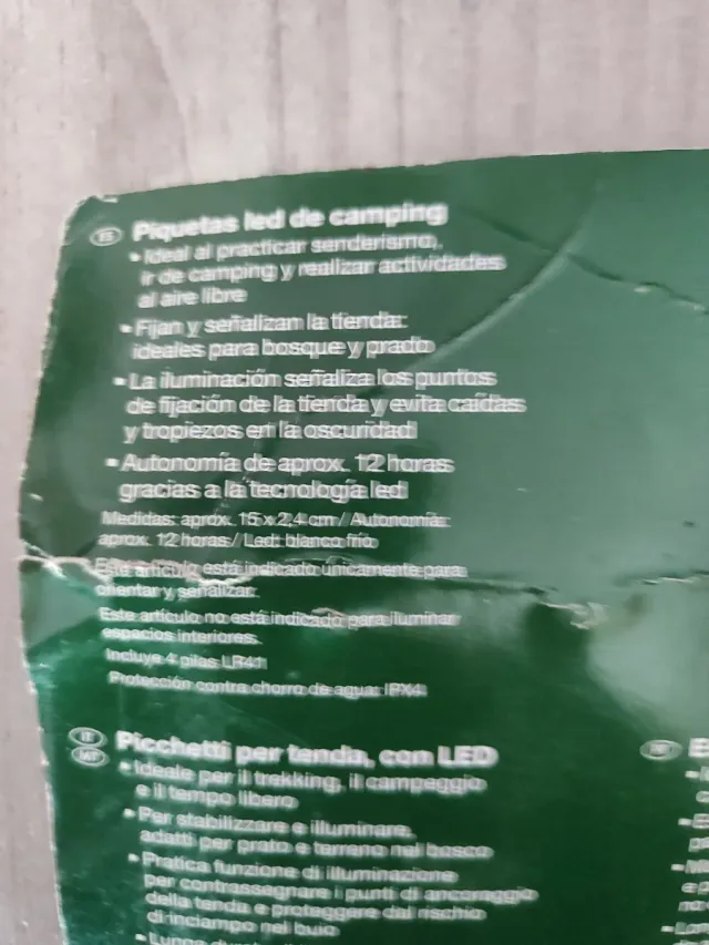 4 Piquetas LED Crivit para Camping