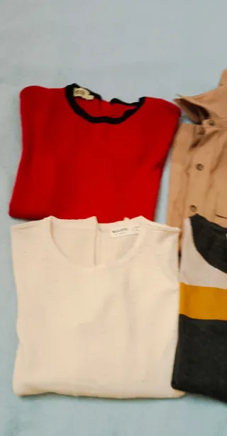 LOTE chica mujer 3 Jerseys+ camisa tipo ante ZARA