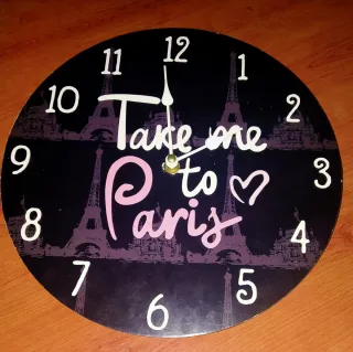 Reloj de pared Take me to Paris