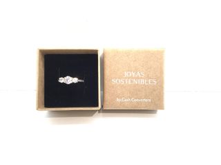 anillo oro 18k con piedra con circonita