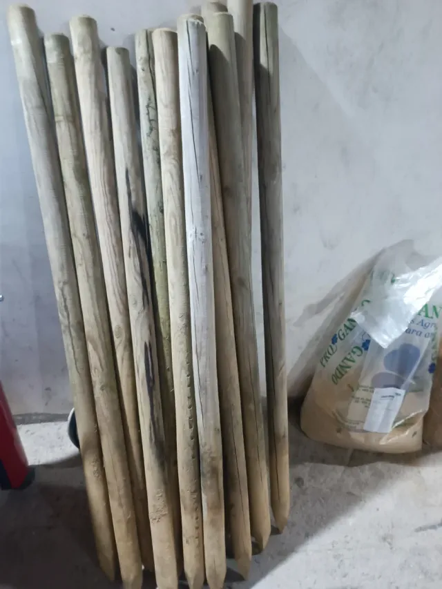 26 Estacas de madera para jardín, 1,47 mts x 6cm