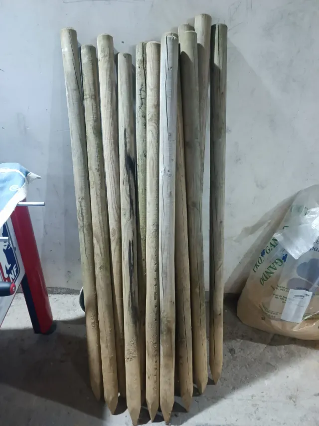 26 Estacas de madera para jardín, 1,47 mts x 6cm