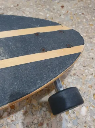 Skate Longboard Negro con Rayas