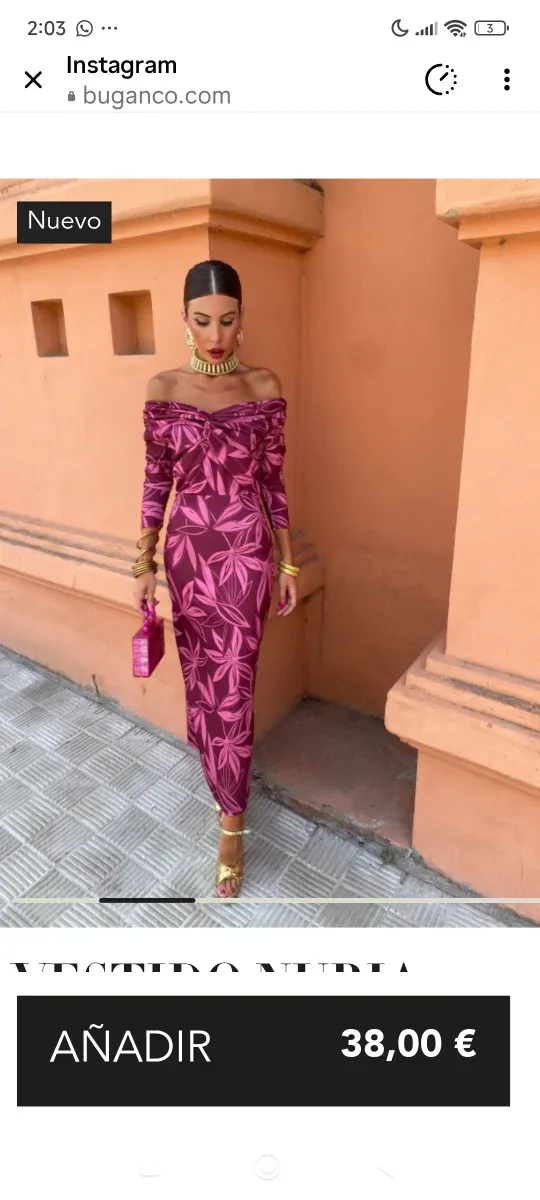 Vestido Midi Buganco estampado