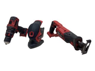 kit herramientas variadas einhell set de lijadora, taladro, sierra sable y cargador de baterias