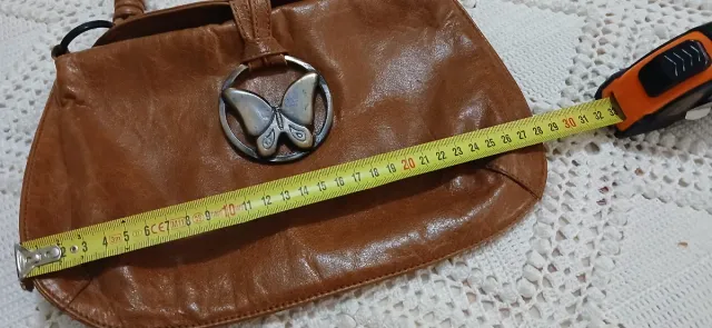 Bolso de mano de piel de vaca