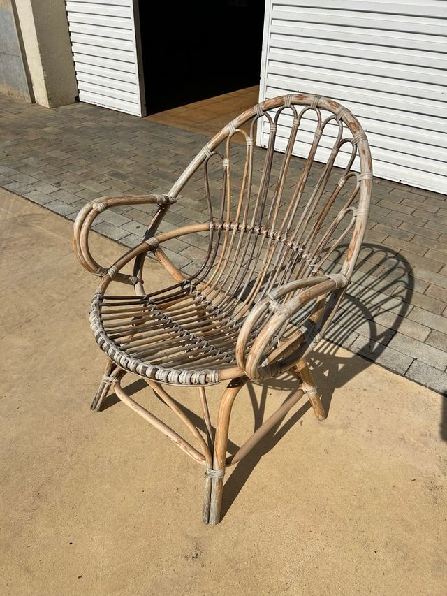 Sillón mimbre ratán natural