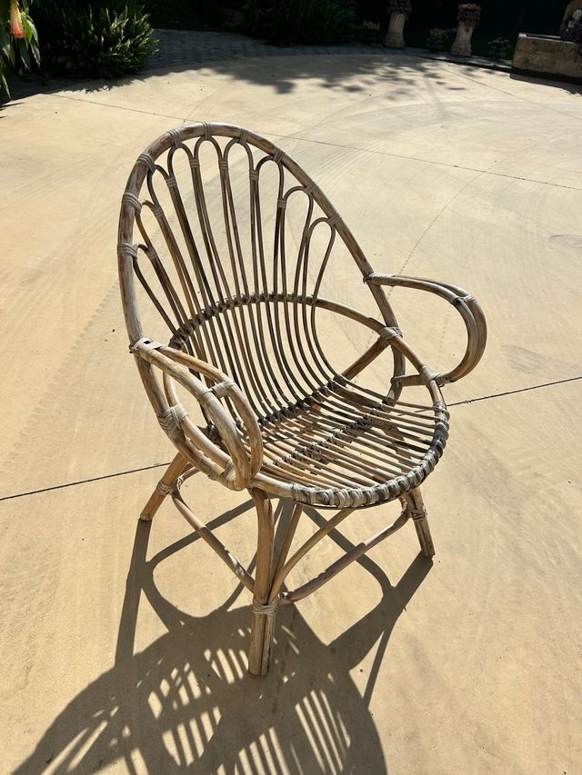 Sillón mimbre ratán natural
