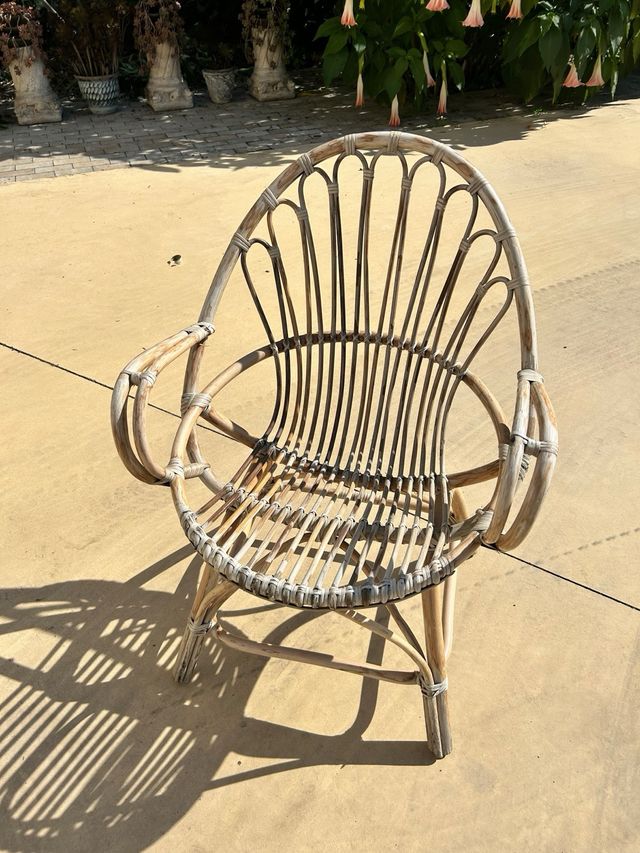 Sillón mimbre ratán natural