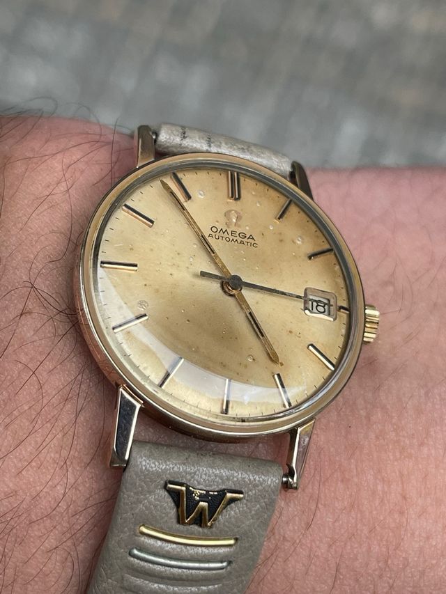 Reloj Omega Automático Dorado Antiguo