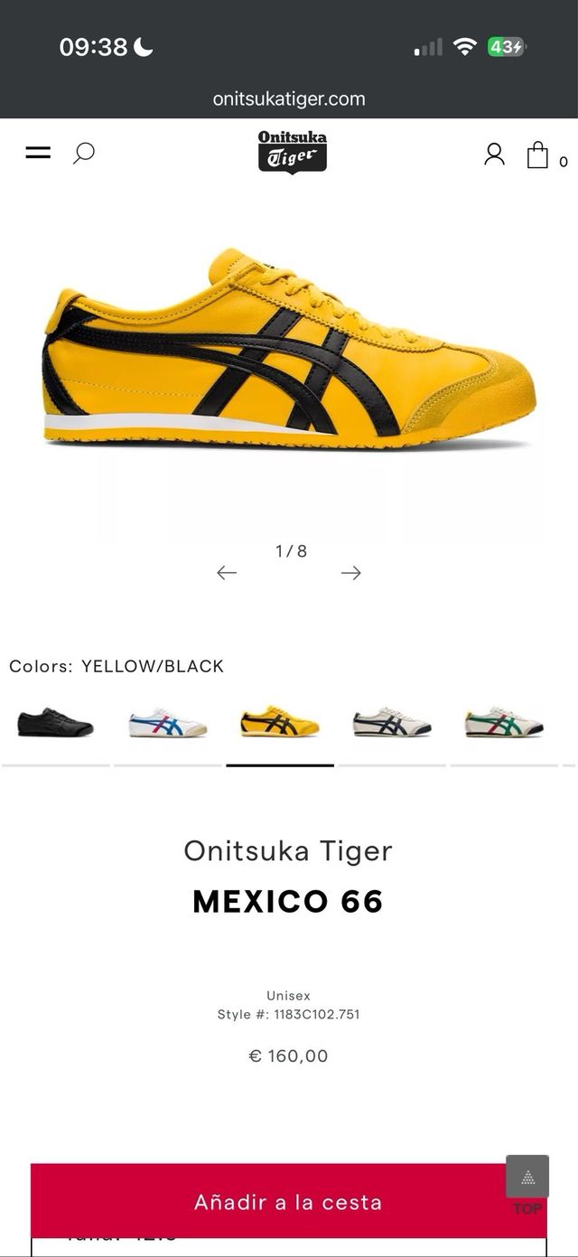 Onitsuka Tiger México 66 Amarillo/Negro