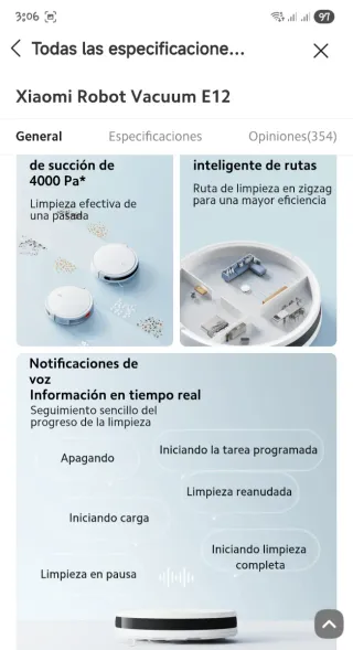 Aspirador Robot Xiaomi E12  Estado seminueva